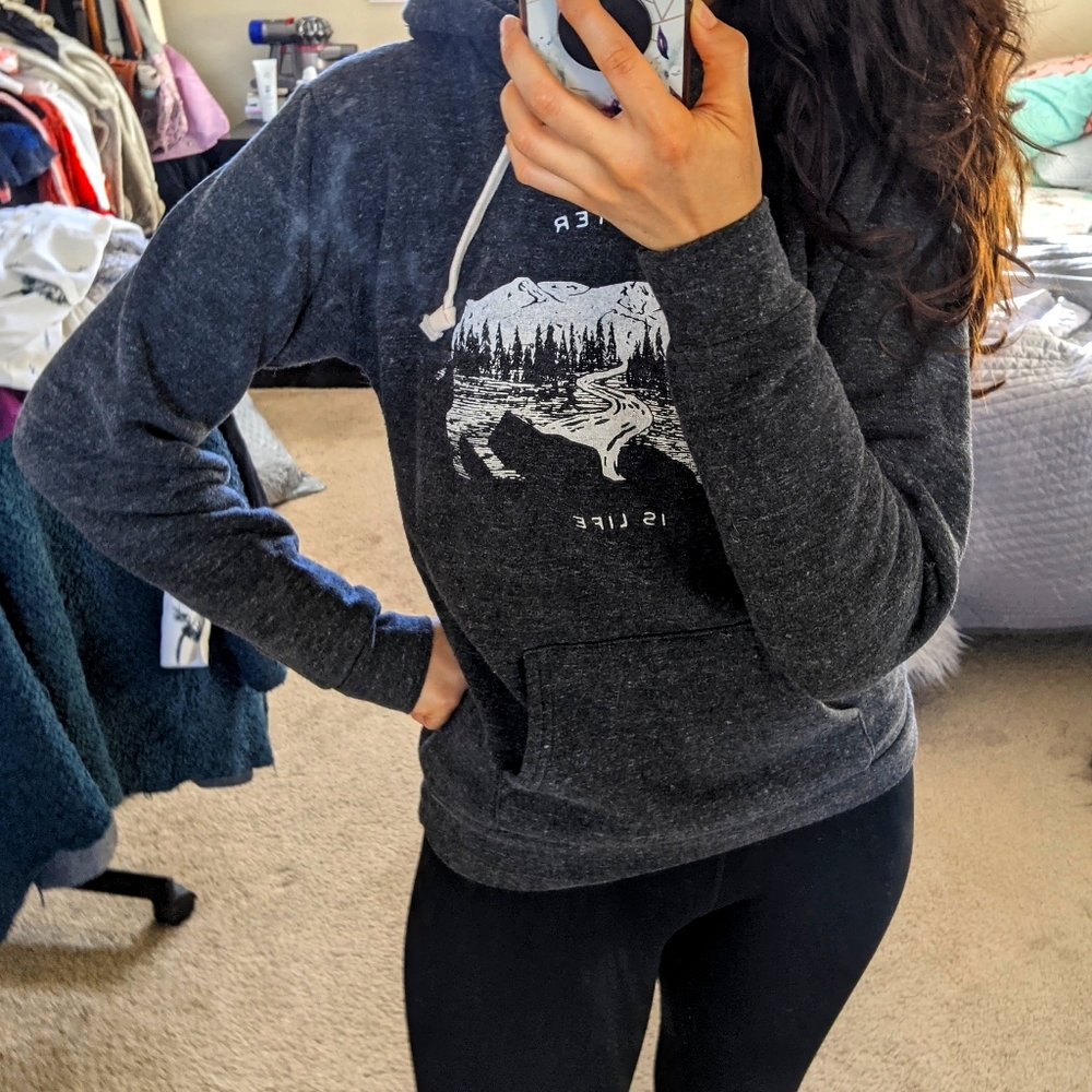 United by Blue Water is Life charcoal hoodie